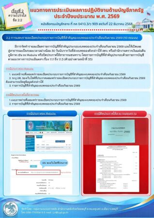 เเนวทางการประเมินผลการปฏิบัติงานด้านบัญชีภาครัฐ  ประจำปีงบประมาณ  พ.ศ. 2569